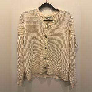 Madewell cotton cropped cardigan sweater, size small